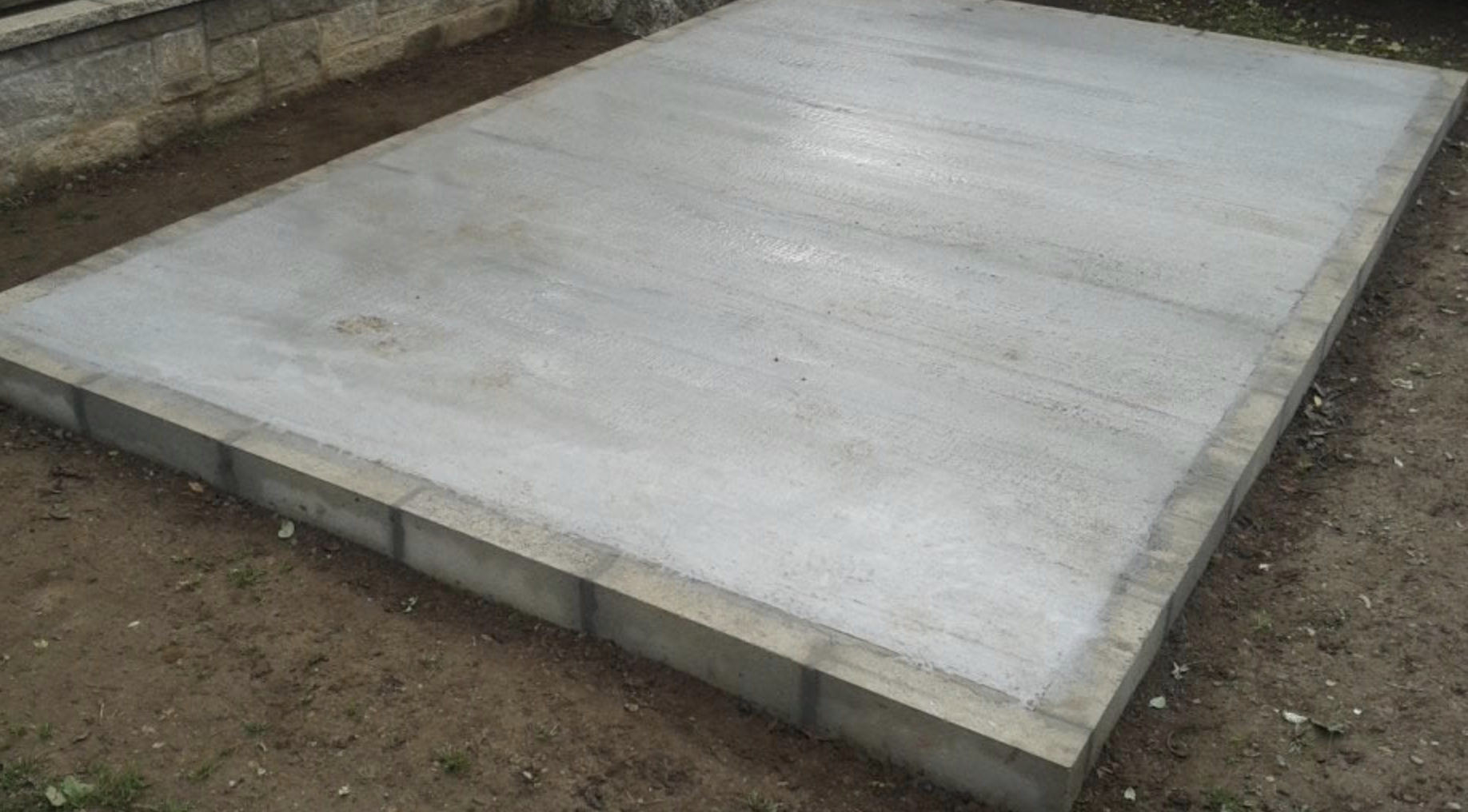 Photo of Concrete Base for a raised pond