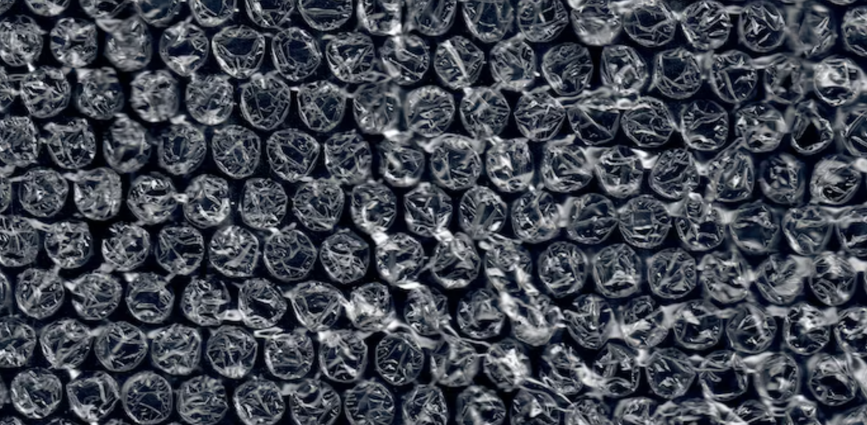 Zoomed in photo of bubble wrap