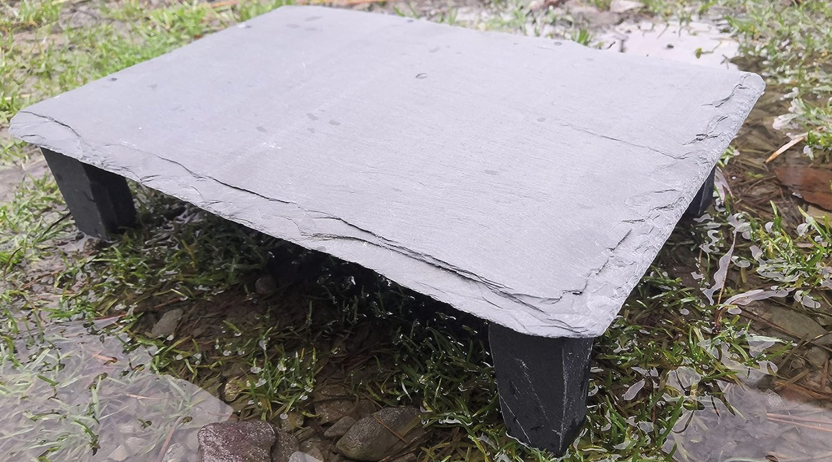 Photo of a ledge to place inside a pond where fish can hide