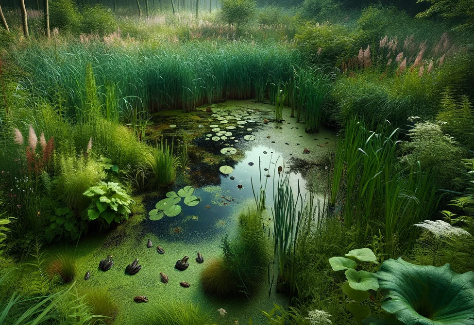 photo of a wildlife pond (no fish)
